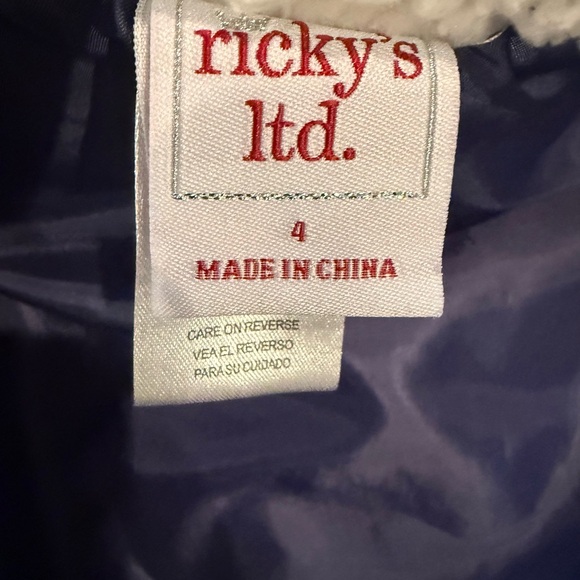 Kids' Blue and Tan Puffer Vest - Picture 5 of 6